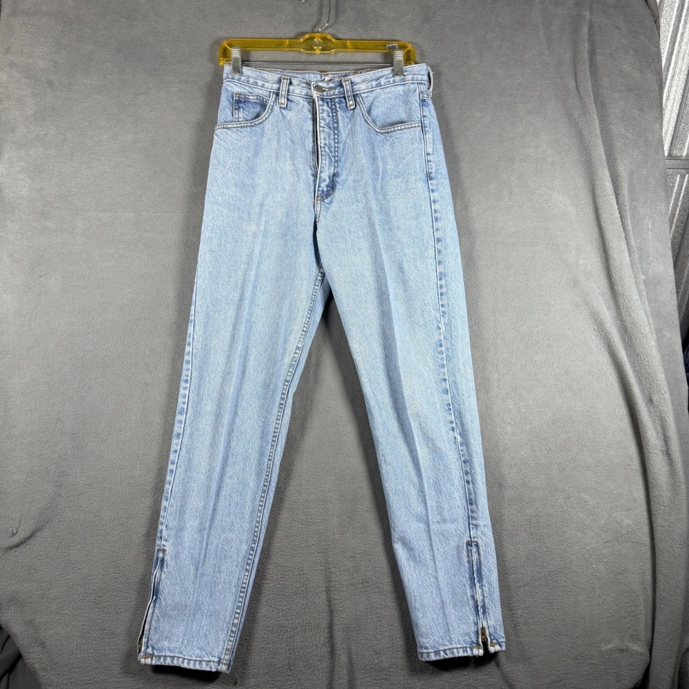 Vintage Guess Jeans USA Womens Tag 31 Fits 28Light Wash High Rise Ankle Zip